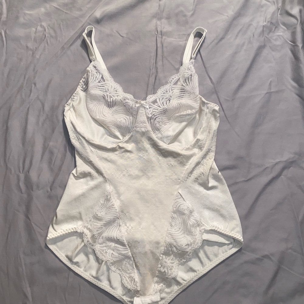 38D White Vintage Bodysuit